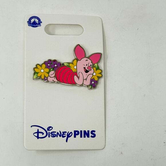 Disney Theme Park Winnie The Pooh Piglet Spring Flowers Collectable Trading Pin - Picture 5 of 5